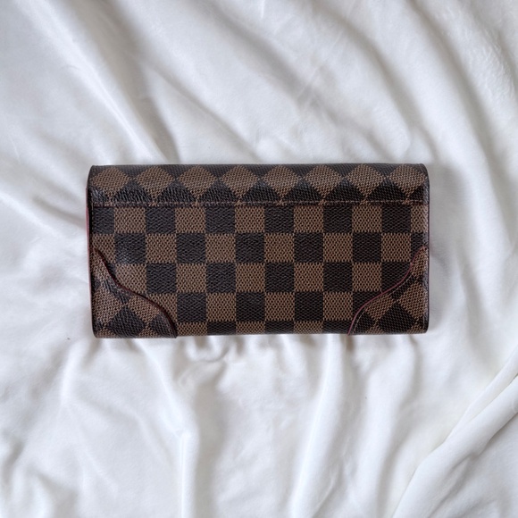Louis Vuitton Caissa Wallet Damier Ebene Red Interior - Picture 8 of 10